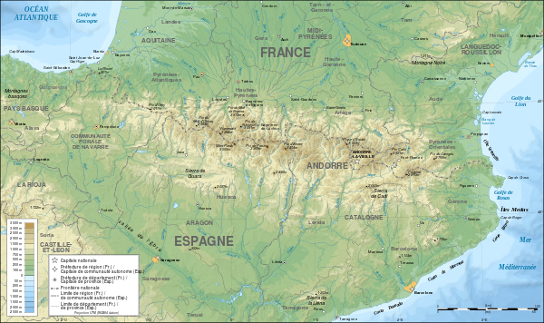 Carte Pyrénées